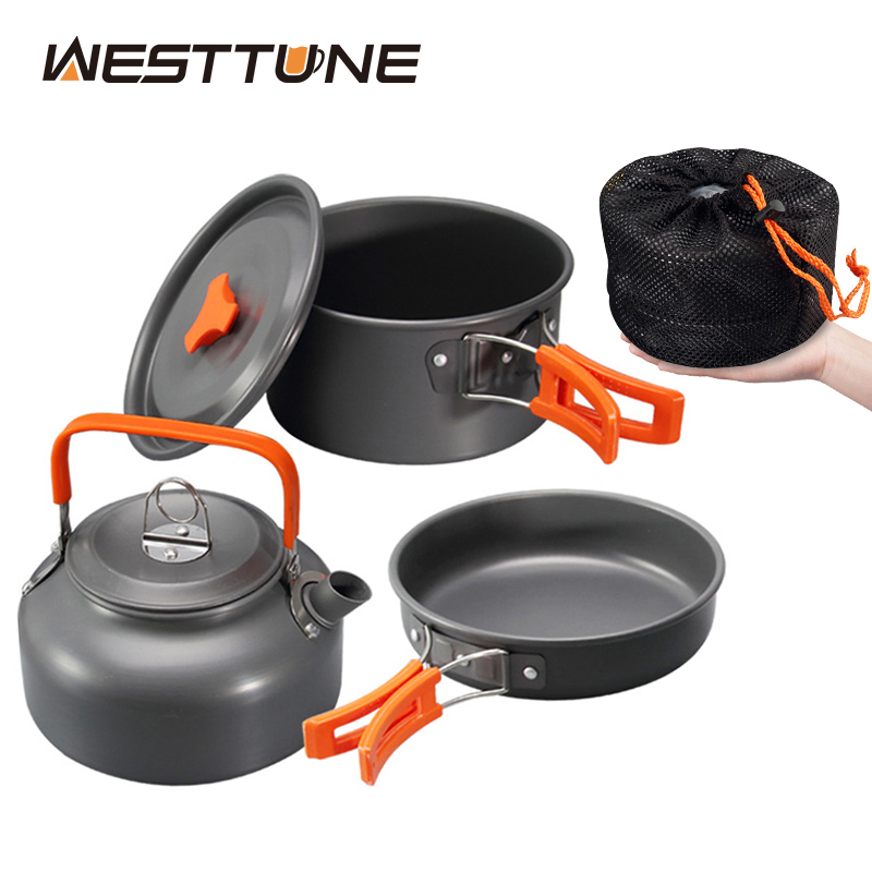 Camping Cooking Essentials - WESTTUNE Camping Cookware Kit Aluminum Outdoor