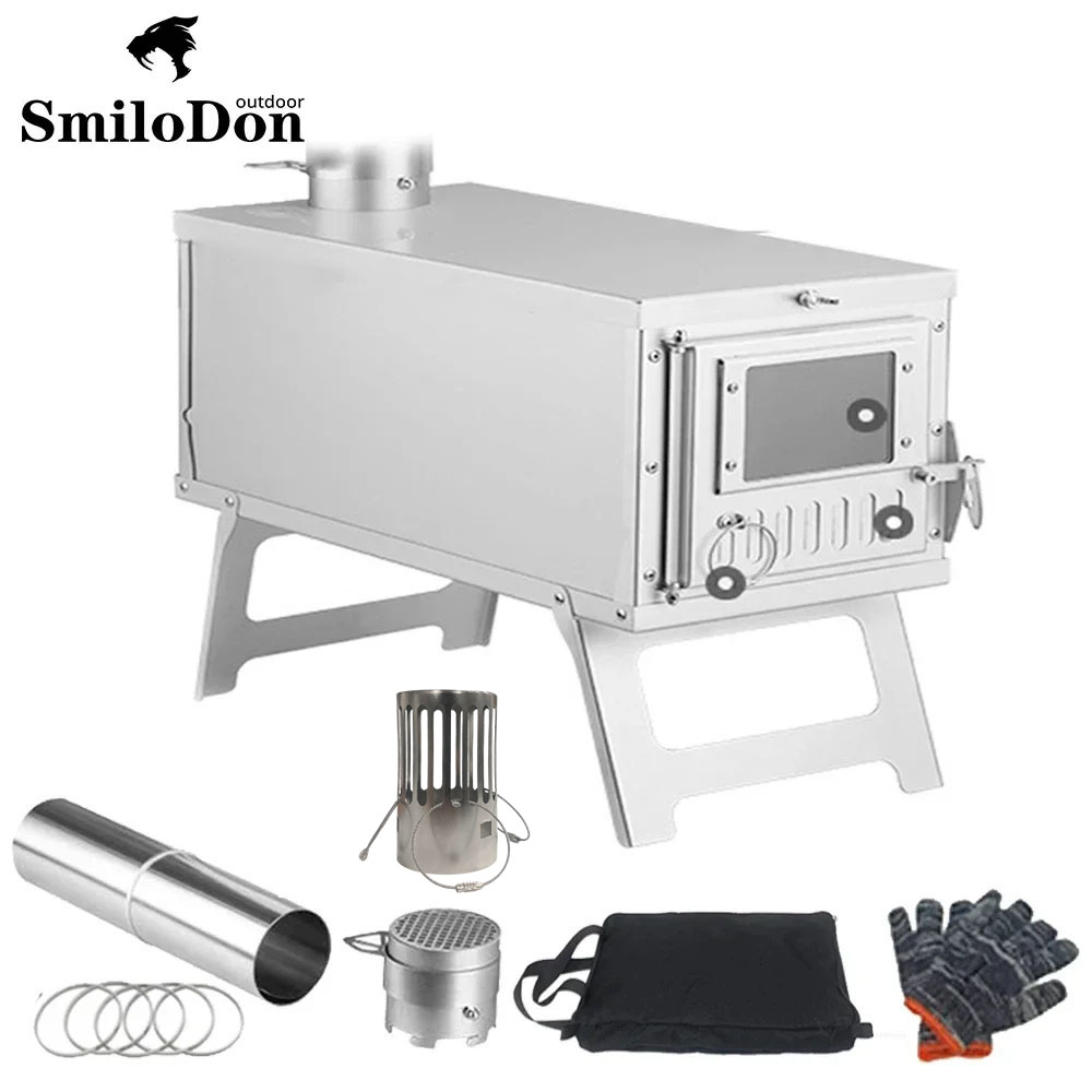 Campfire Cooking In Another World - Smilodon-Folding Tent Stove Portable Ultralight Wood