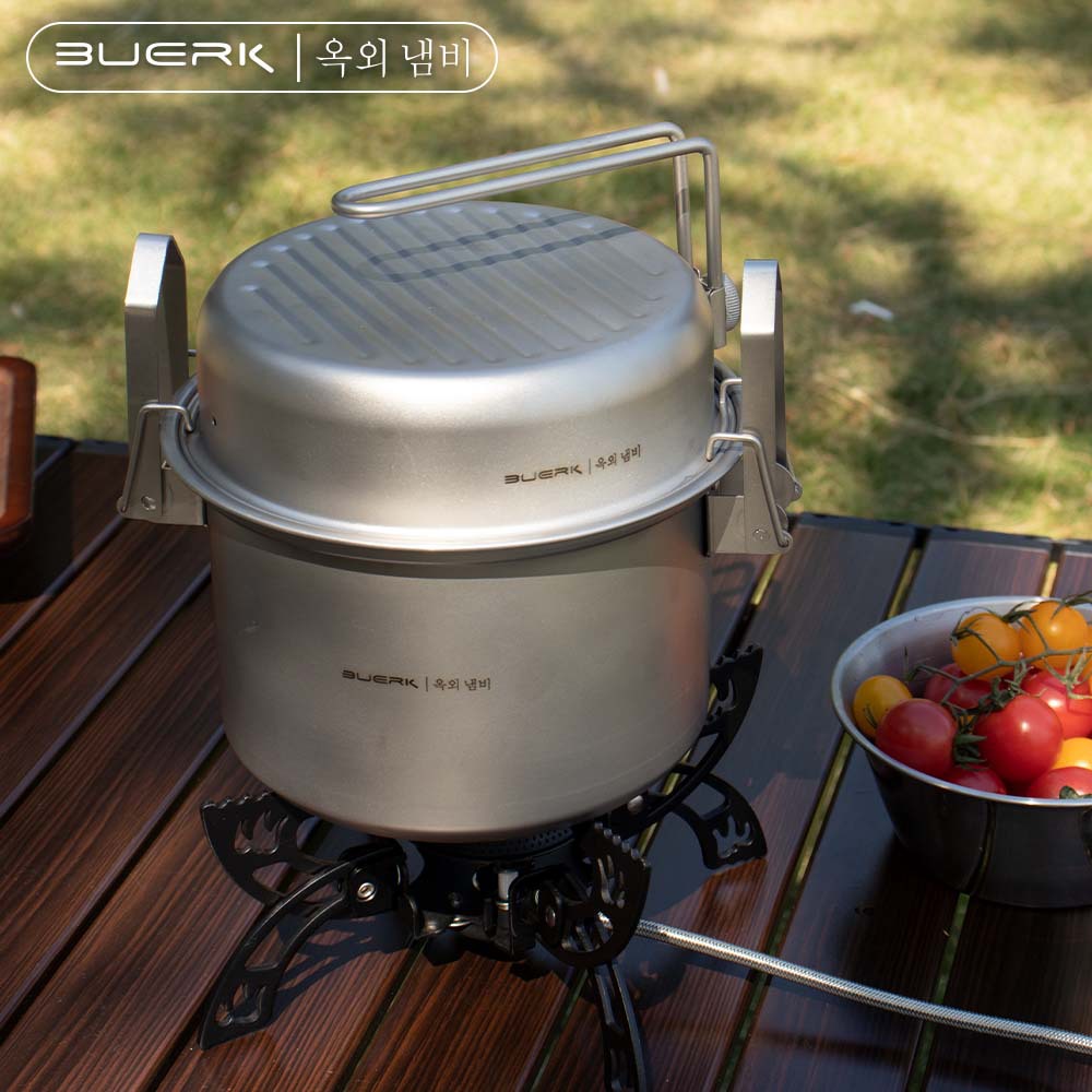 Camping Cooking Set Large - BUERK Camping Cooking Pot Multifunctional 304