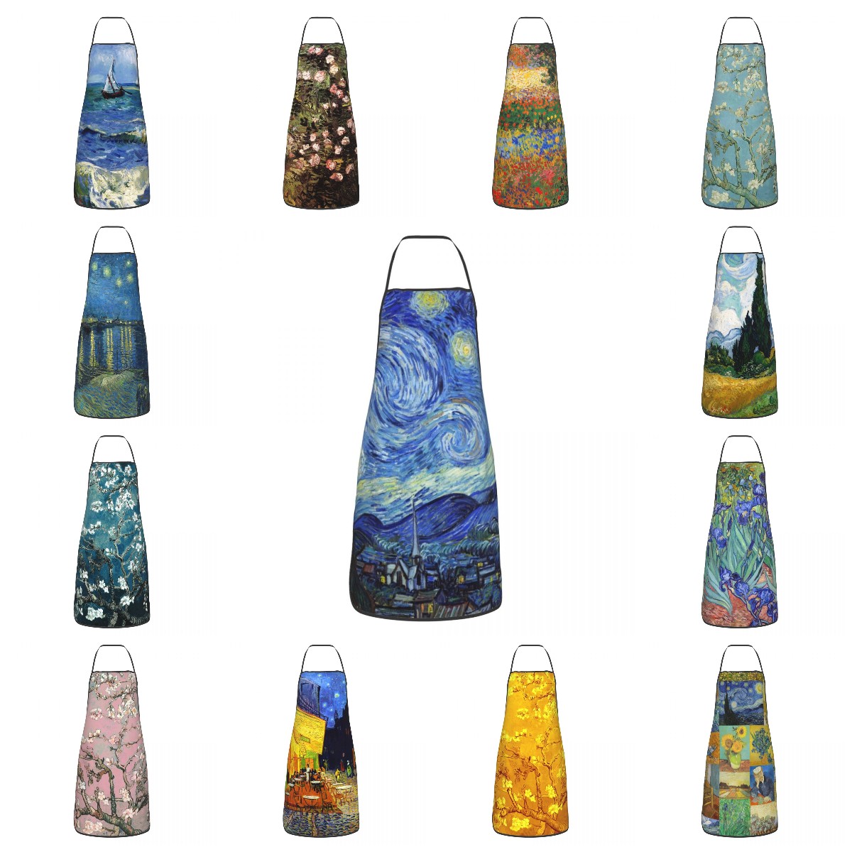 Camping Cooking Apron - Bib Vincent Van Gogh Starry Night