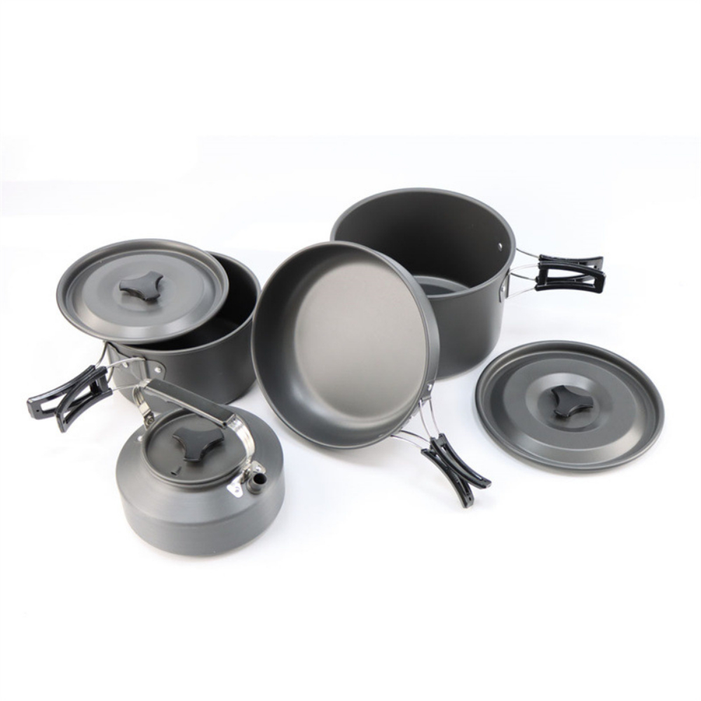 Lightweight Aluminum Alloy Out - Camping Cooking Set Large 评论和价格