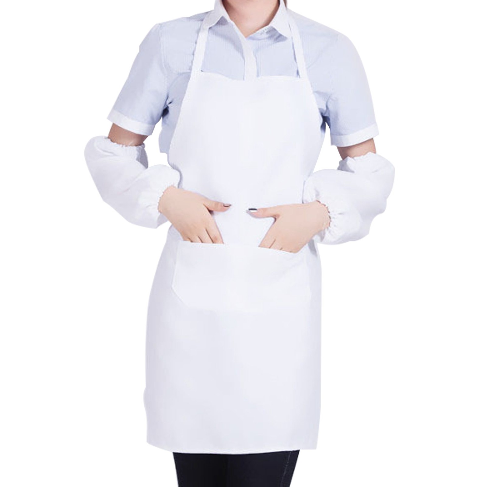 1/3pcs White Kitchen Aprons fo - Camping Cooking Apron 评论和价格