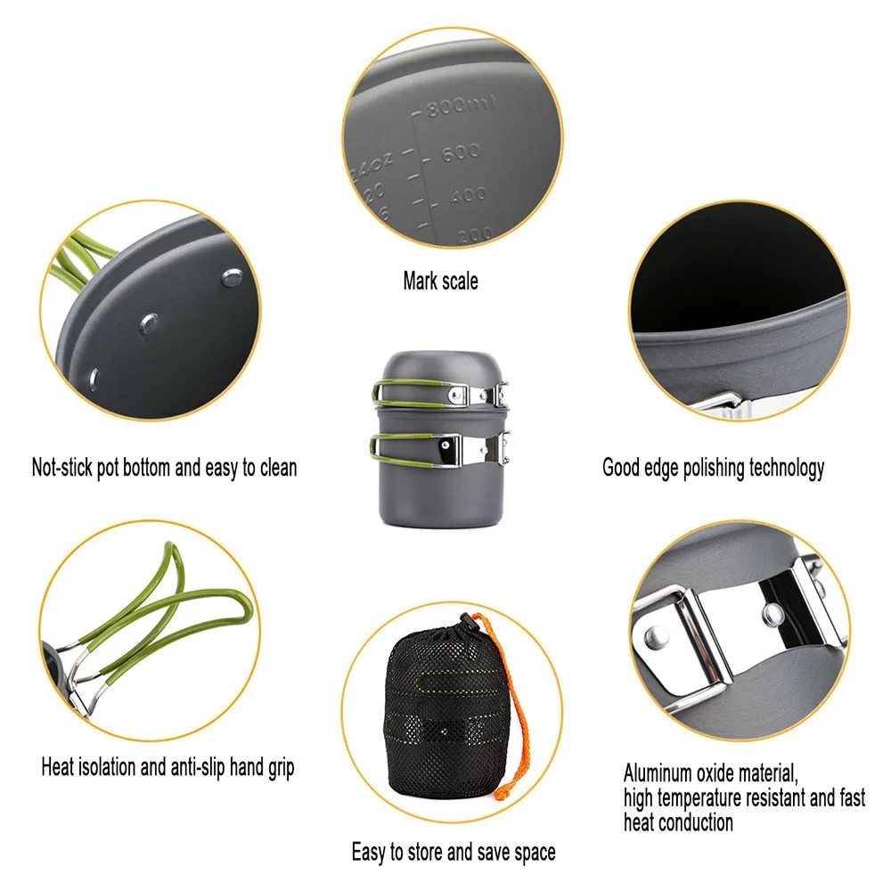 Camping Cookware Mess Kit Ultr - Camping Cooking Essentials 评论和价格