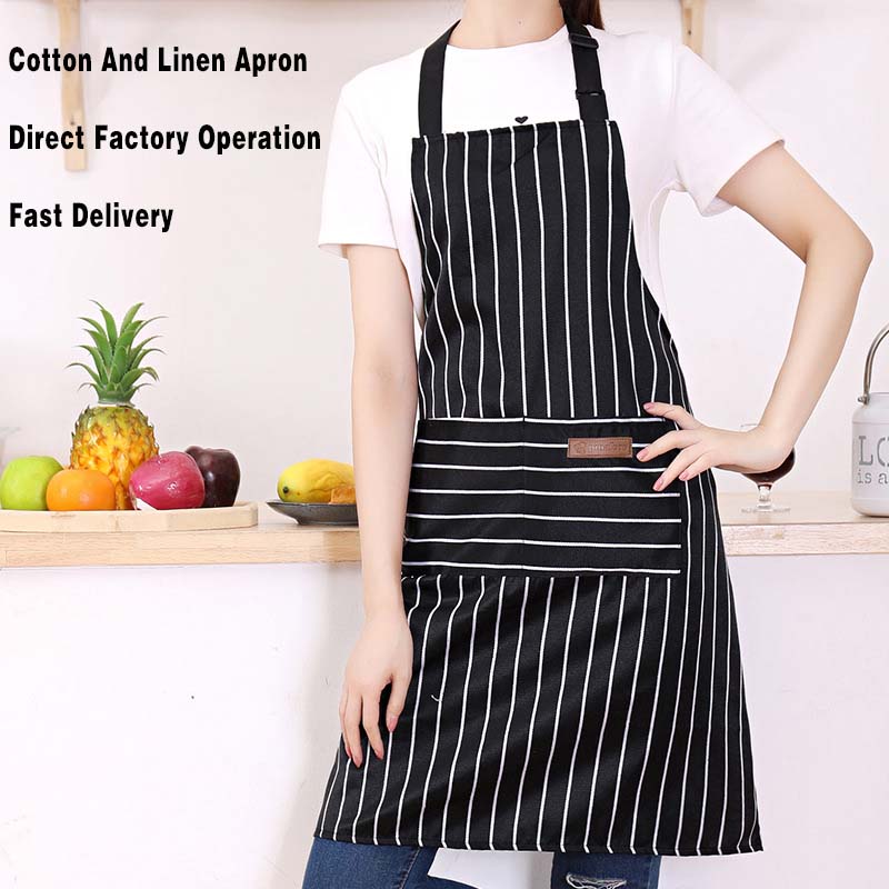 Black White Striped Kitchen Ap - Camping Cooking Apron 评论和价格