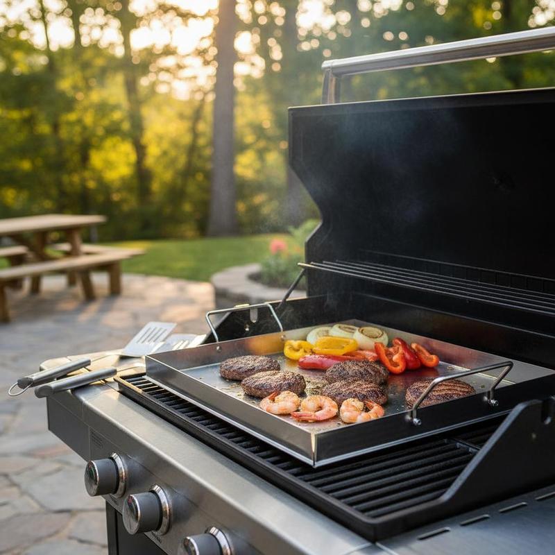 Universal Flat Top Griddle 18x - Camping Cooking Set Stainless Steel 评论和价格