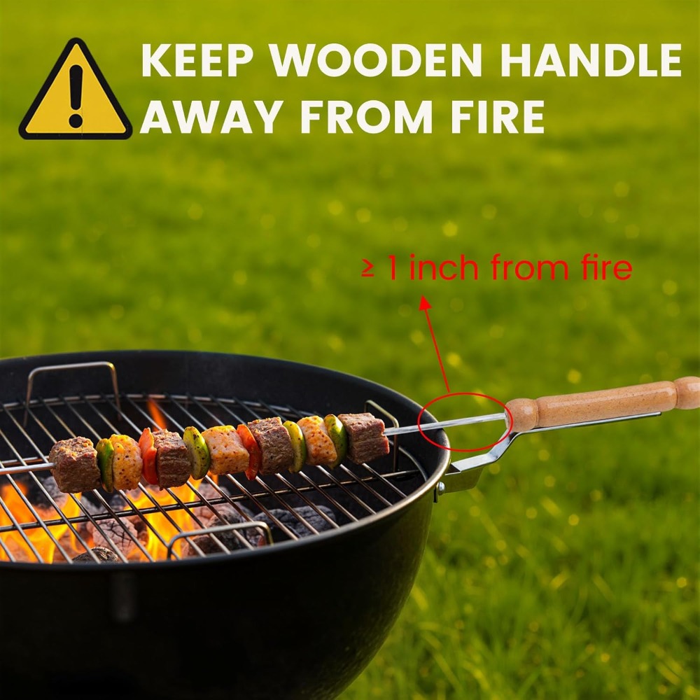 Reusable BBQ Skewers for Grill - Camping Cooking Essentials 评论和价格