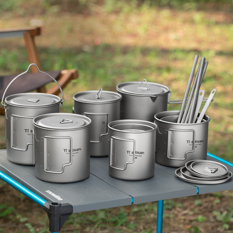 Tiartisan Outdoor Titanium Lig - Camping Cooking Set Stainless Steel 评论和价格
