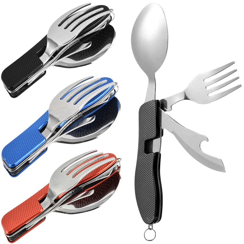 4 in1 Foldable Camping Utensil - Camping Cooking Set Stainless Steel 评论和价格
