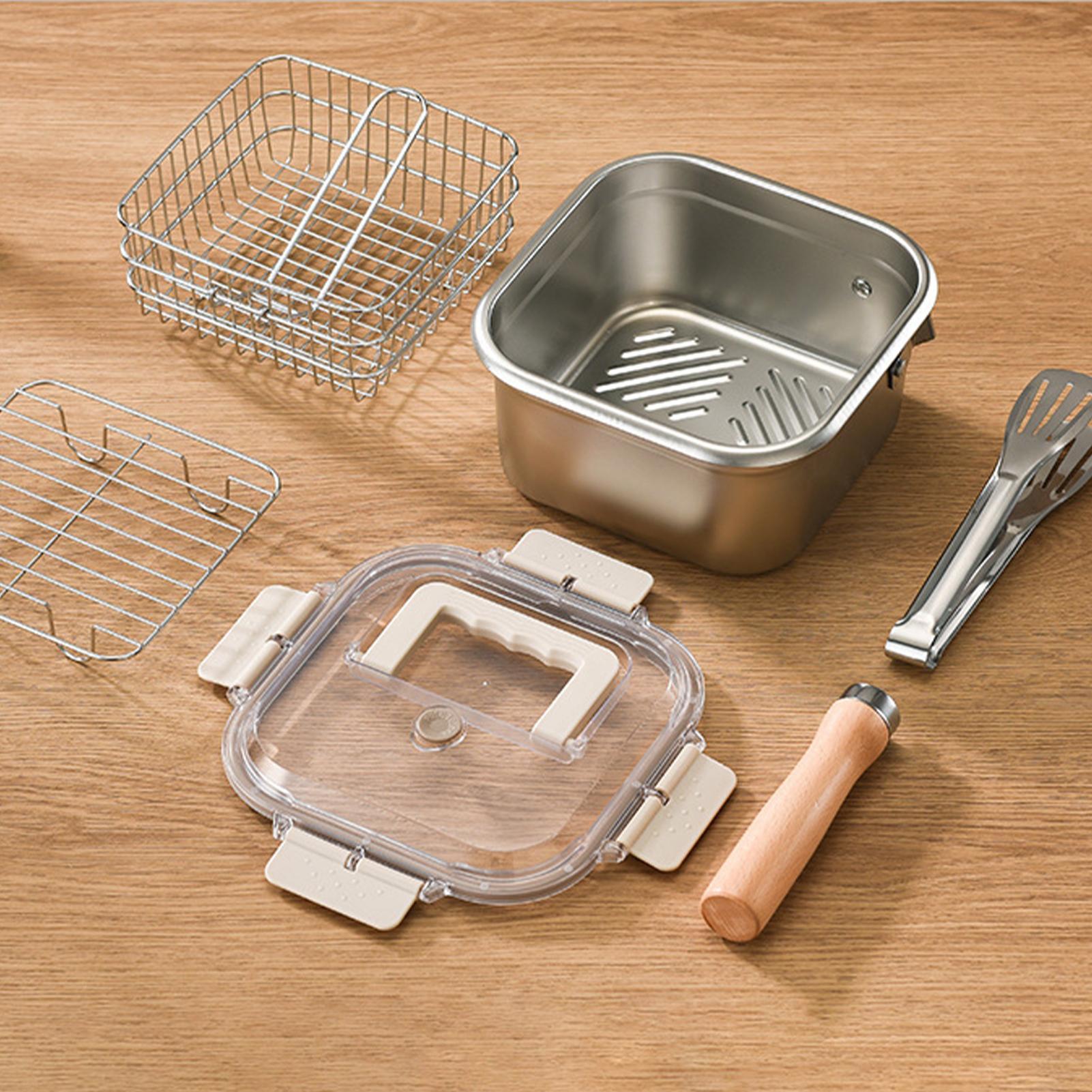 Deep Fryer Pan Set Square Camp - Camping Cooking Set Large 评论和价格