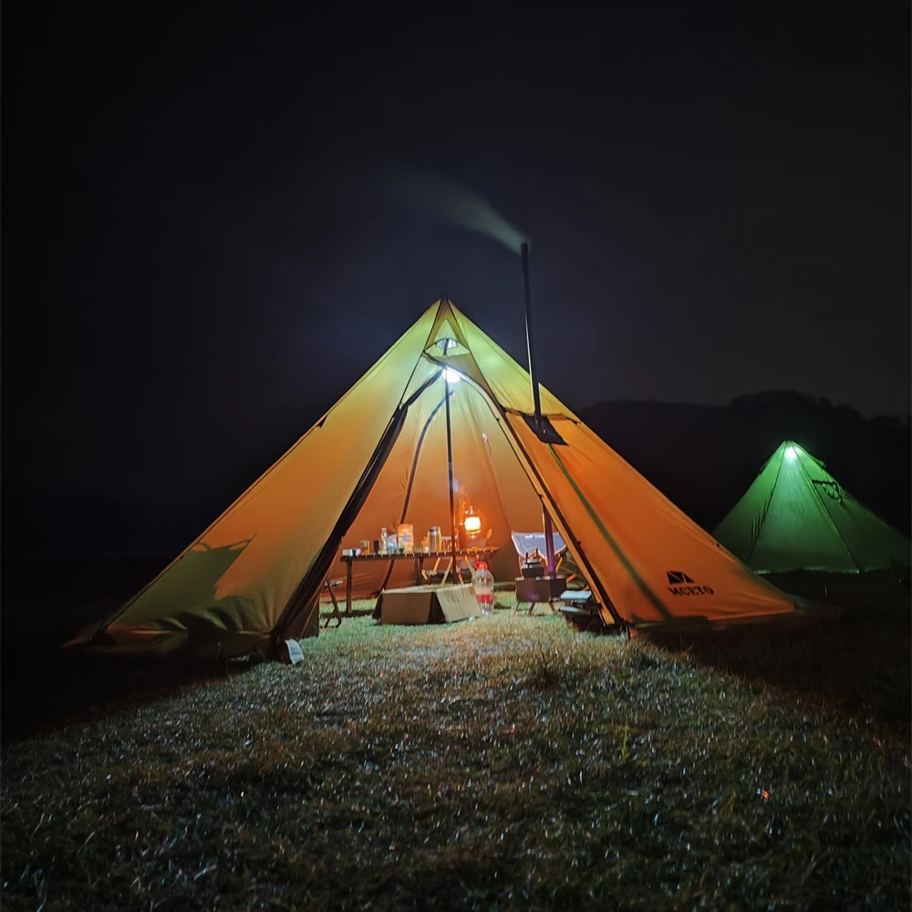 500PRO Tipi Hot Tent with Fire - Campfire Cooking In Another World 评论和价格