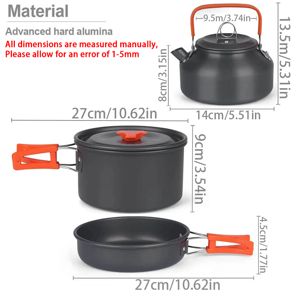 1pcs/1set Camping Cookware Kit - Camping Cooking Essentials 评论和价格