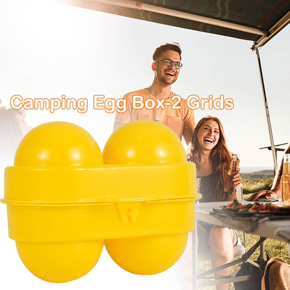2 Grid Egg Storage Box Contain - Camping Cooking Cover 评论和价格