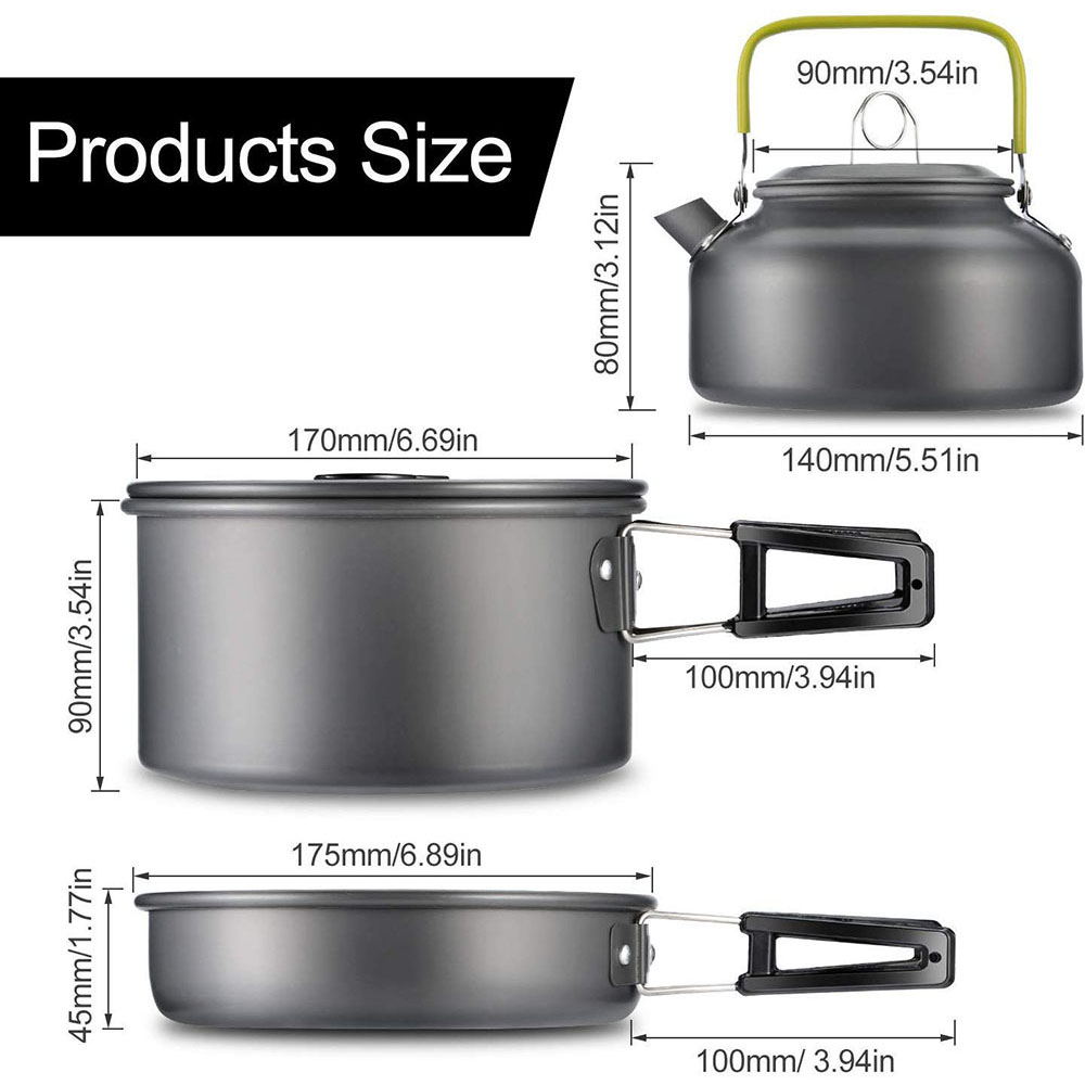 Camping Cookware Set Aluminum  - Camping Cooking Set Large 评论和价格