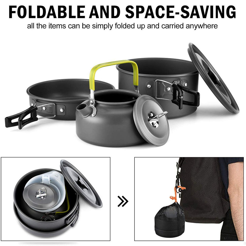 Camping Cookware Set Aluminum  - Camping Cooking Set Large 评论和价格