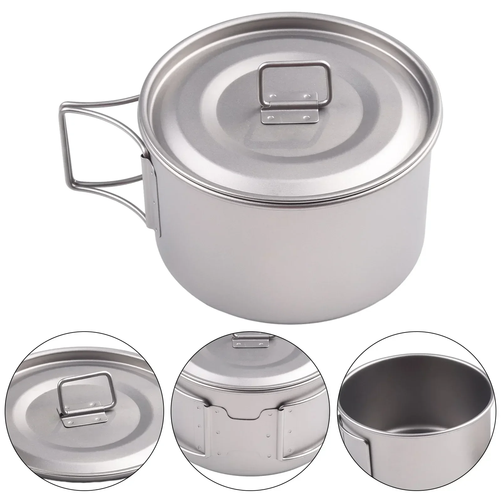 Titanium Bowl With Folding Han - Camping Cooking Cover 评论和价格