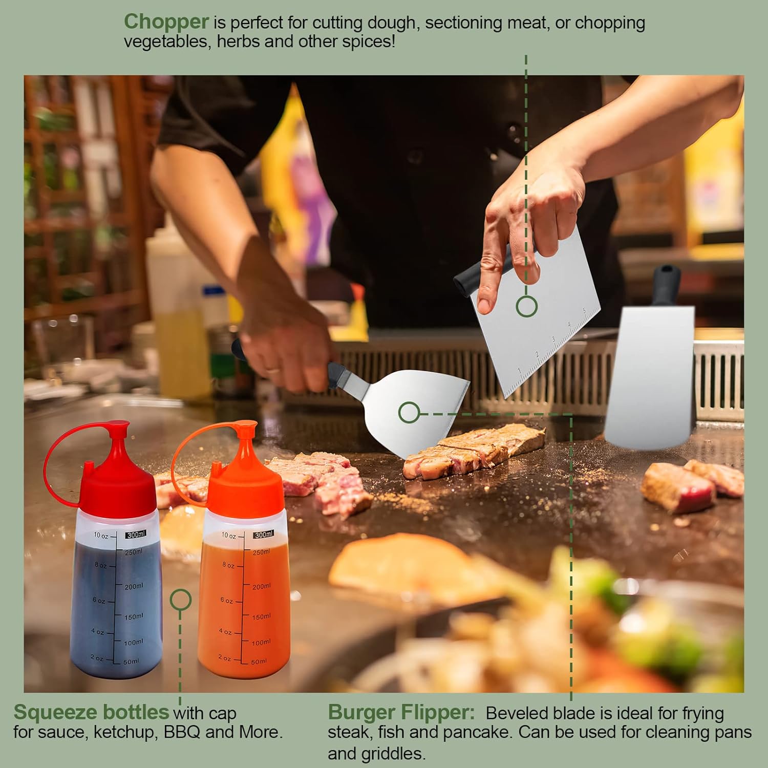 33Pcs Flat Top Griddle Accesso - Camping Cooking Set Large 评论和价格