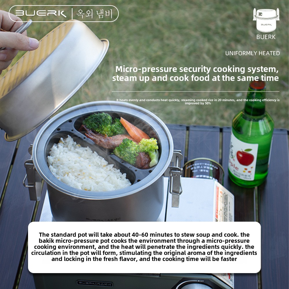 BUERK Camping Cooking Pot Mult - Camping Cooking Set Large 评论和价格