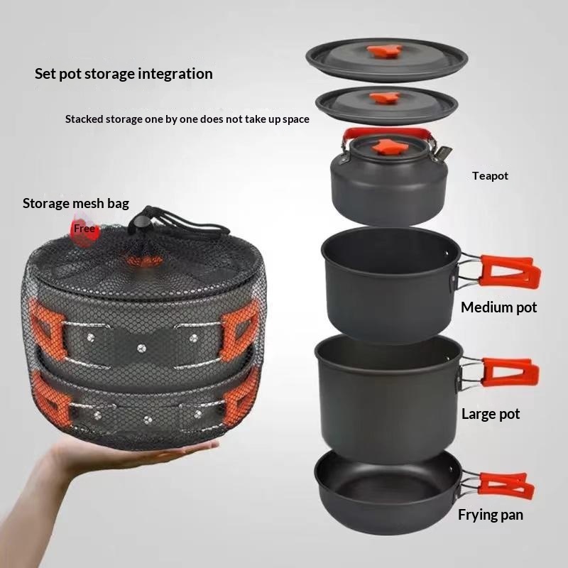 Portable Aluminum Camping Cook - Camping Cooking Set Large 评论和价格