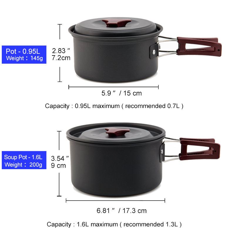 Widesea Camping Cookware Set O - Camping Cooking Set Large 评论和价格