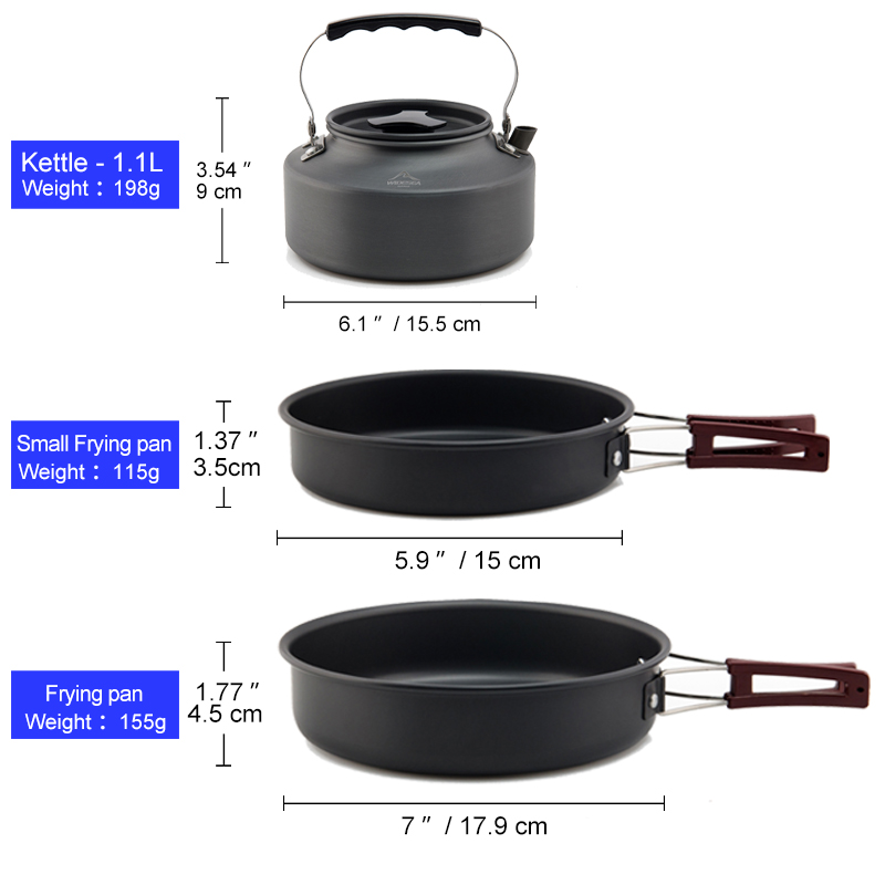 Widesea Camping Cookware Set O - Camping Cooking Set Large 评论和价格