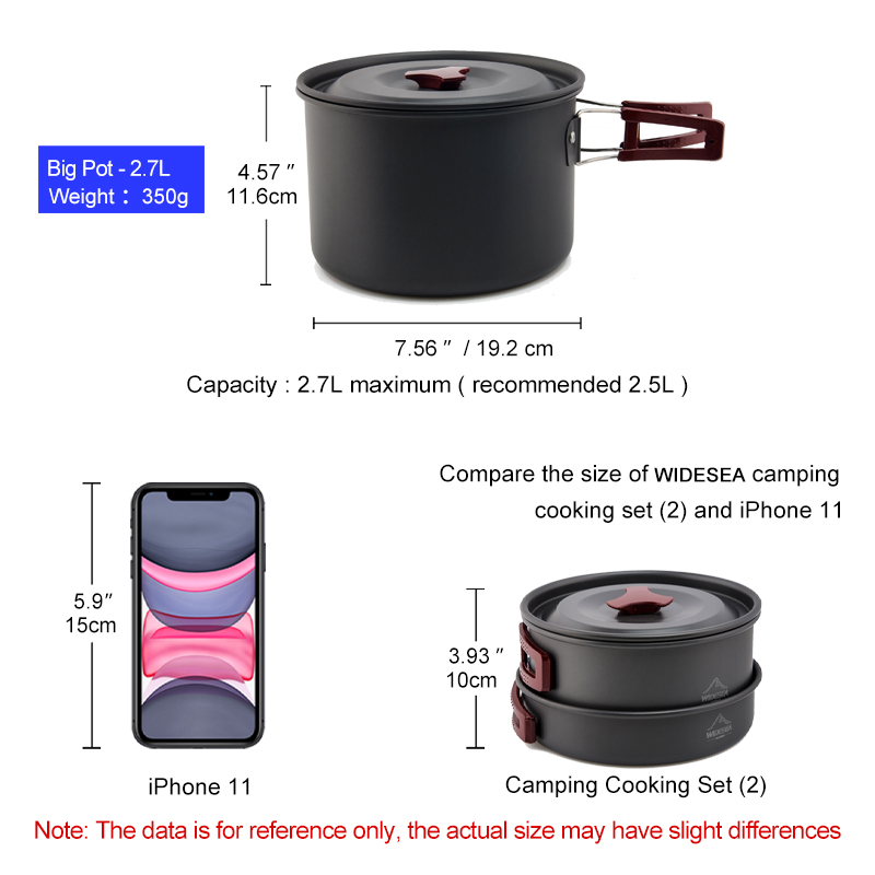 Widesea Camping Cookware Set O - Camping Cooking Set Large 评论和价格