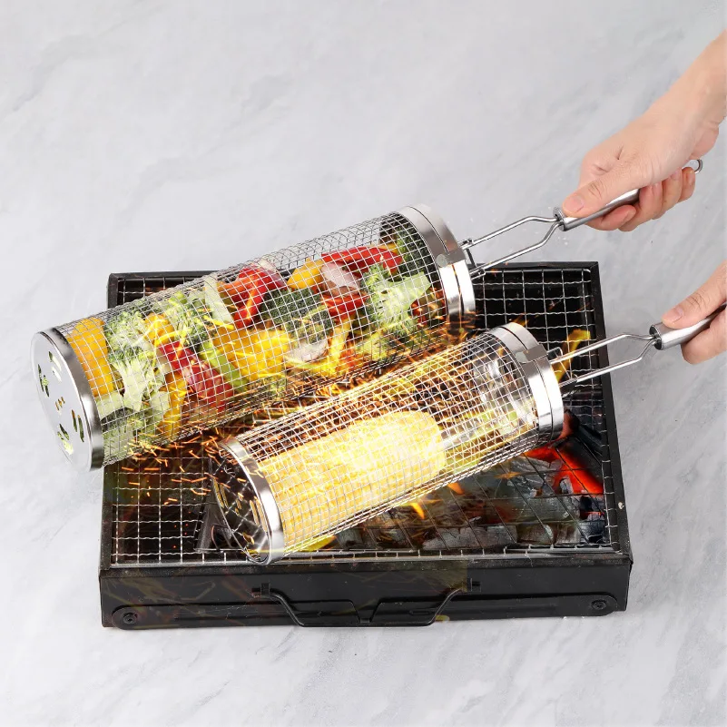Stainless Steel Rolling Grill  - Camping Cooking Essentials 评论和价格