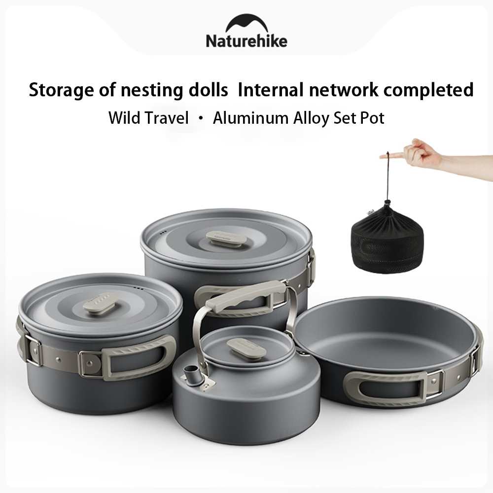 Naturehike Outdoor Pot Set,Cam - Camping Cooking Set Stainless Steel 评论和价格