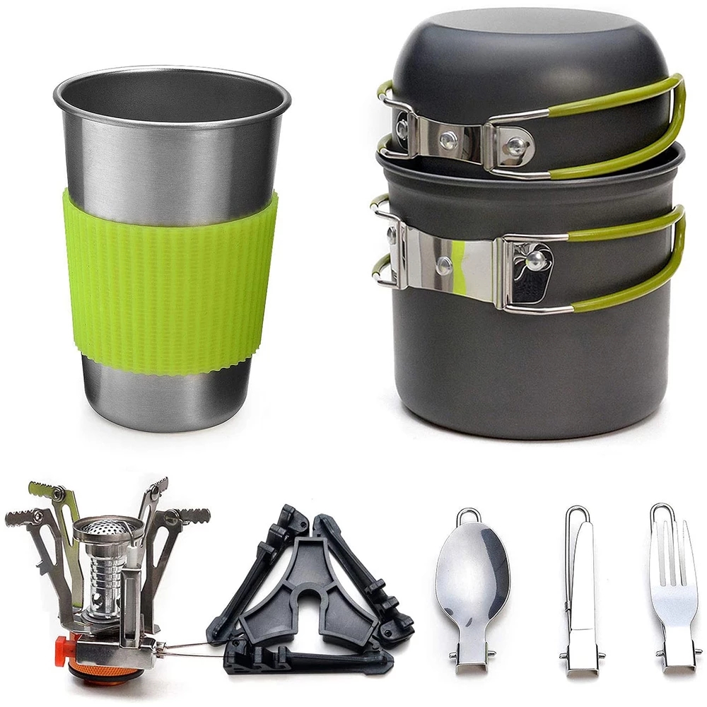 Camping Cookware Kit with Stov - Camping Cooking Essentials 评论和价格